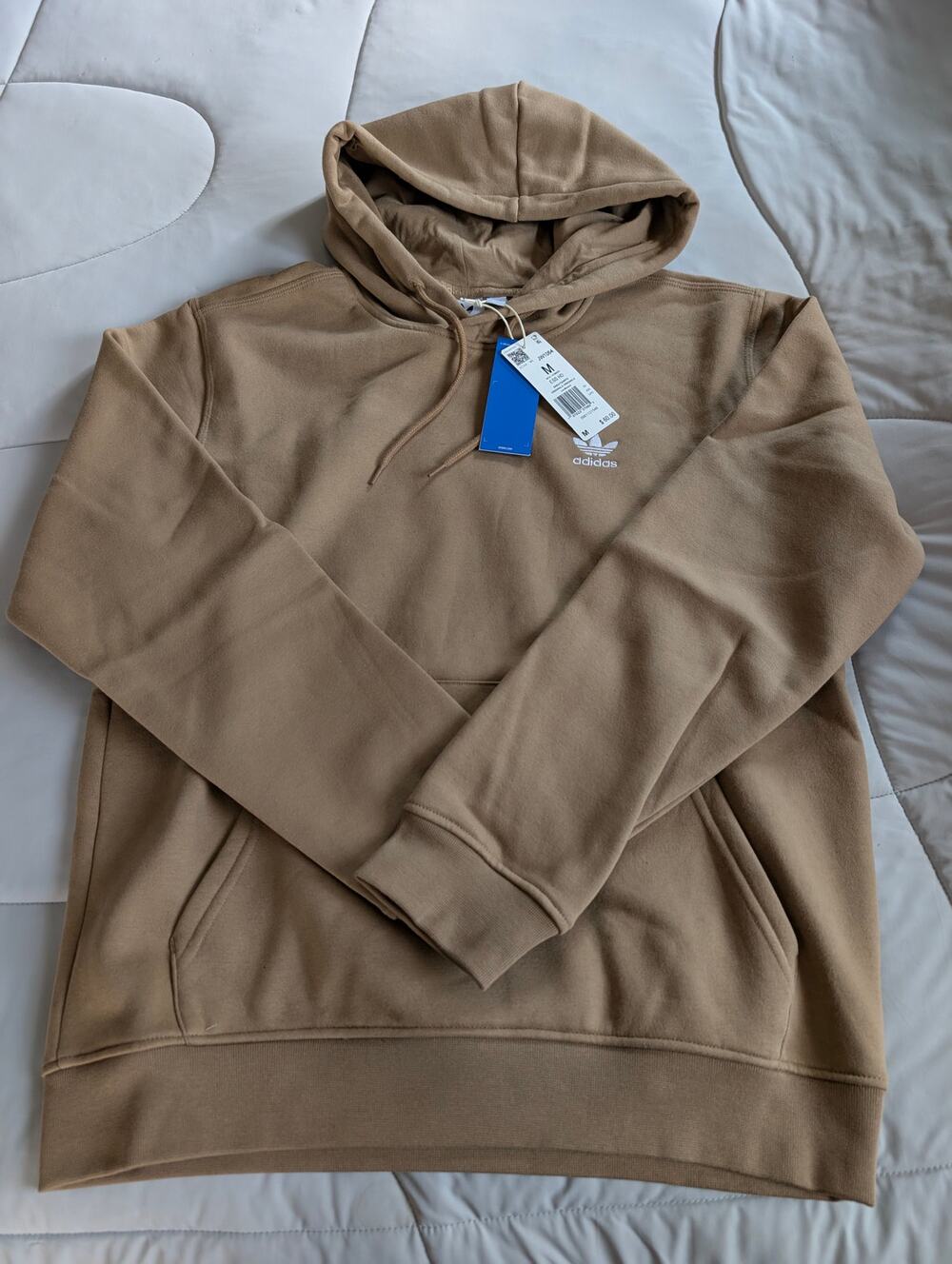 Adidas Originals Essentials Trefoil Pullover Hoodie - Tan Medium NWT